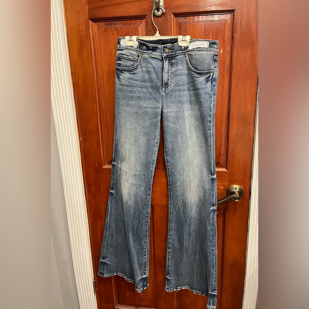 70’s style express jeans with gold hip details